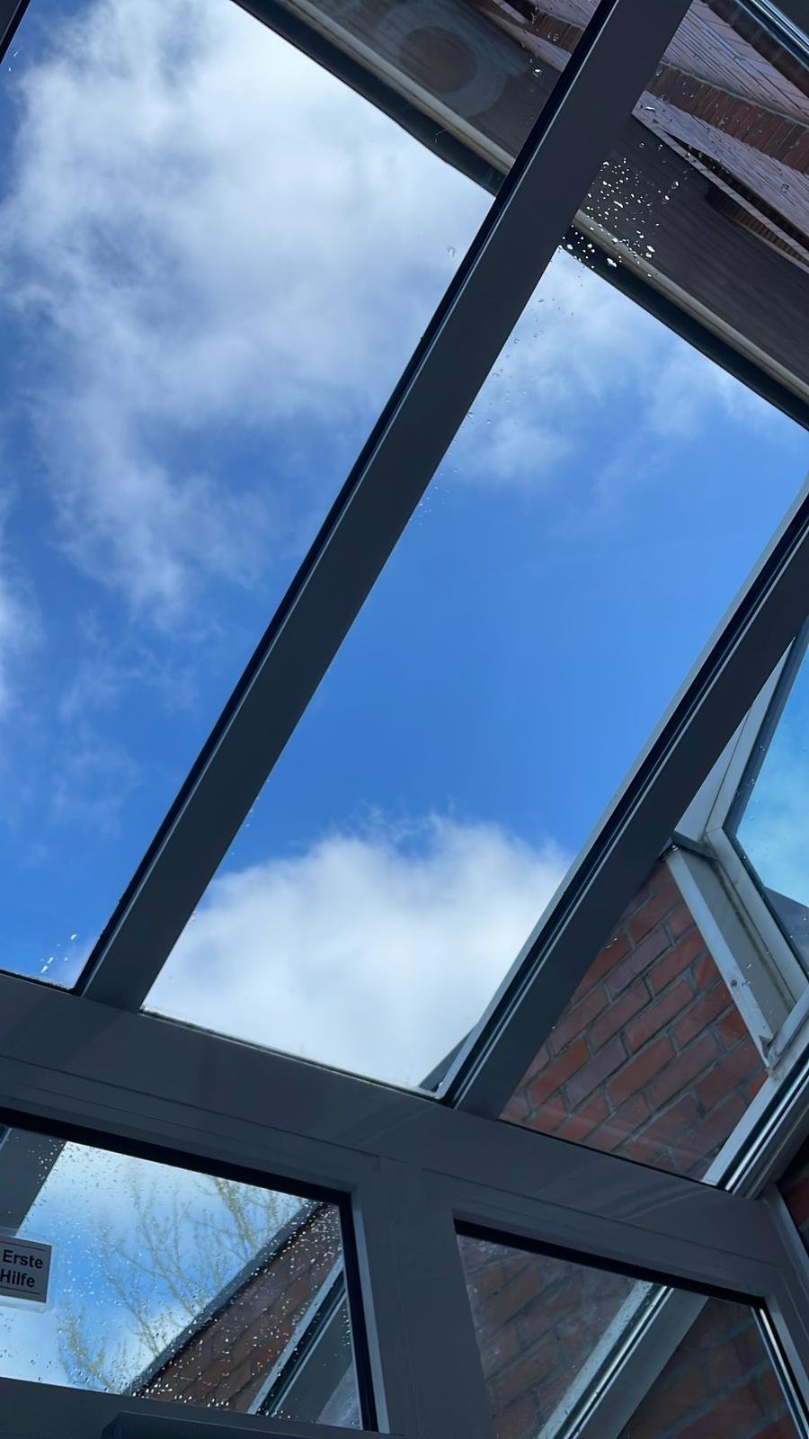 Glasreinigung in großer Höhe