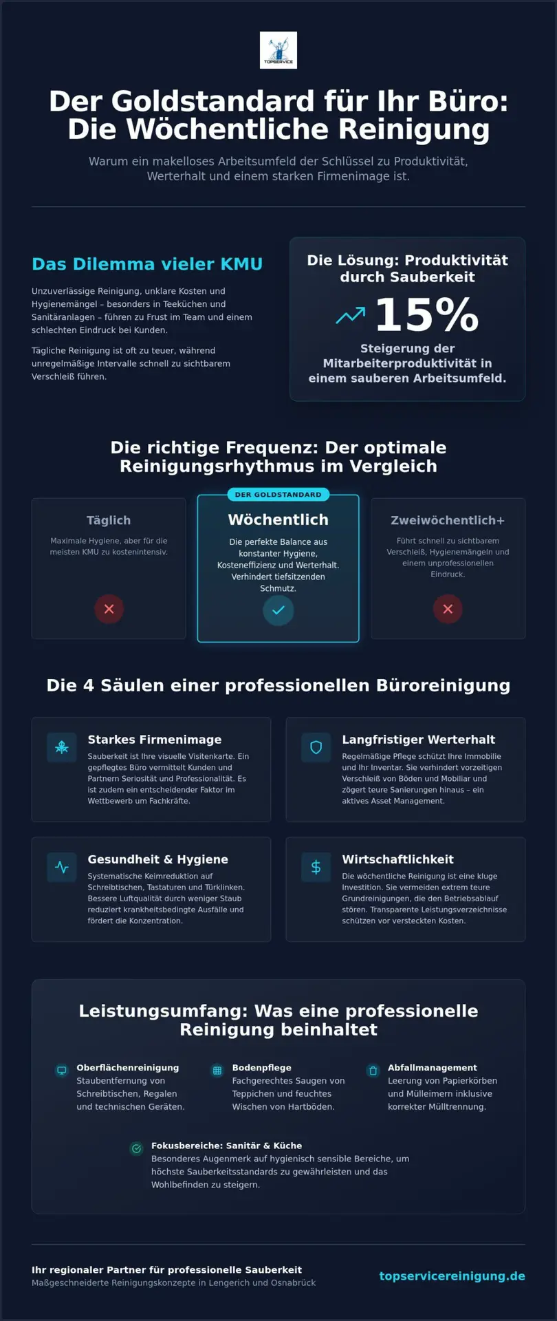 Büroreinigung wöchentlich: Der strategische Guide für Unternehmen 2026