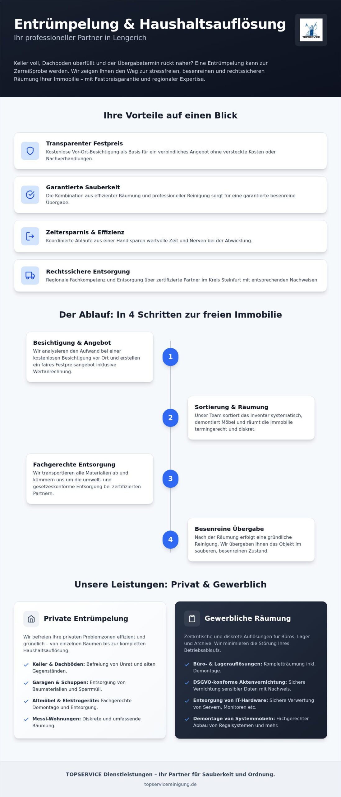 Entrümpelung Lengerich: Professionelle Räumung & Haushaltsauflösung 2026