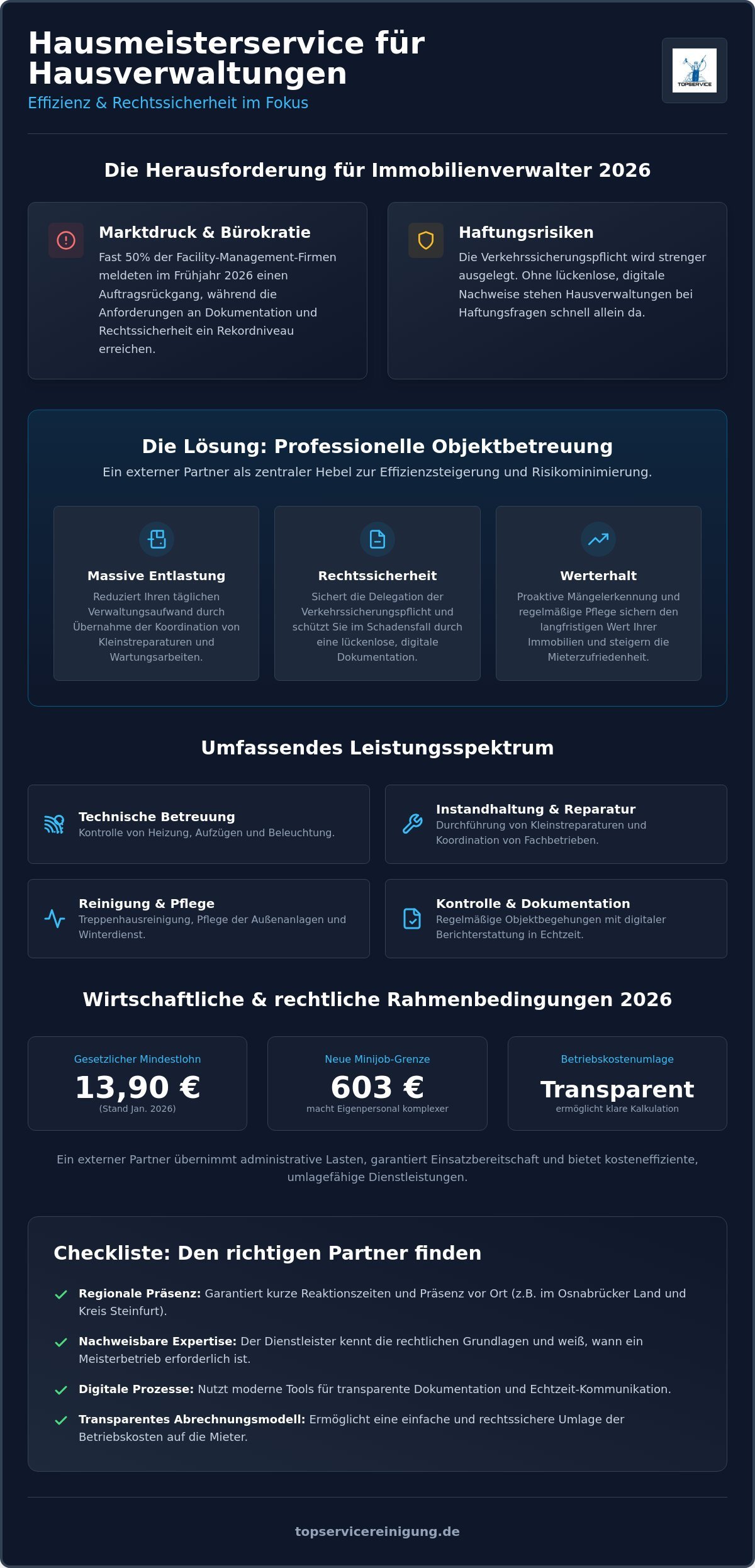 Hausmeisterservice für Hausverwaltungen: Effiziente Objektbetreuung 2026
