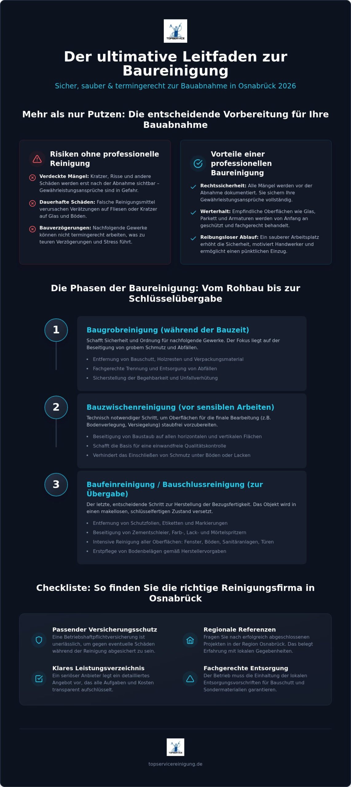 Professionelle Baureinigung Osnabrück: Der ultimative Leitfaden für Bauherren 2026