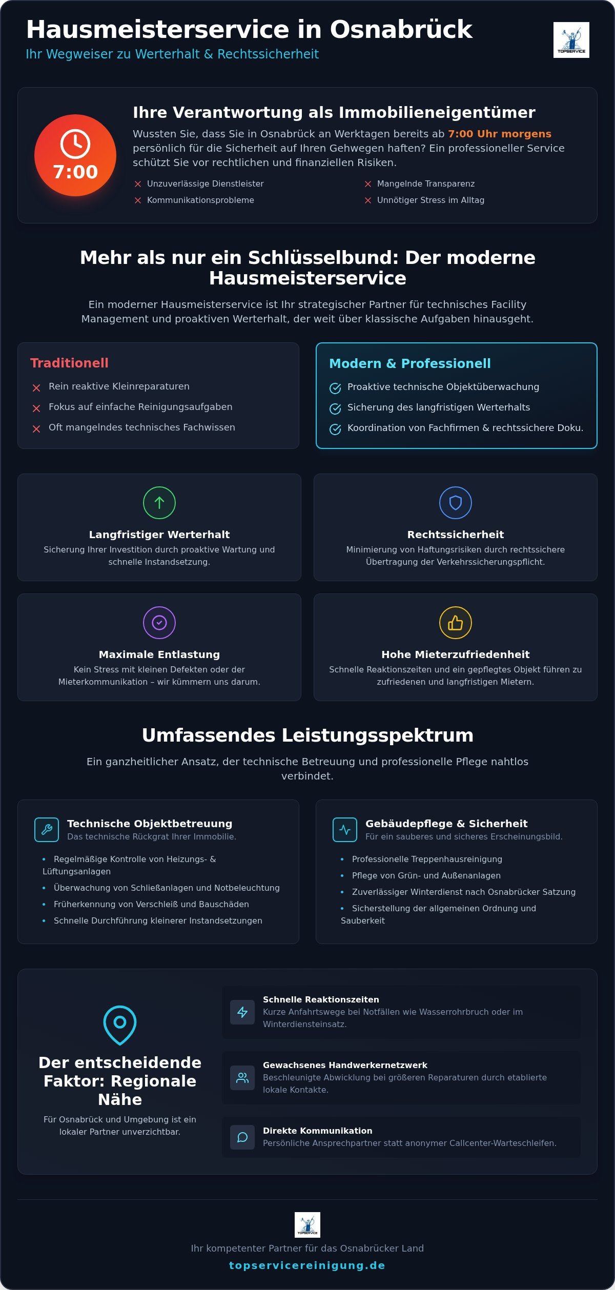 Hausmeisterservice Osnabrück: Professionelle Objektbetreuung für Werterhalt & Sicherheit